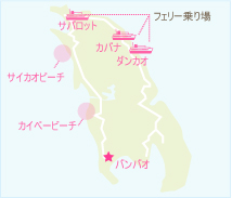 チャーン島 ビーチリゾート地図