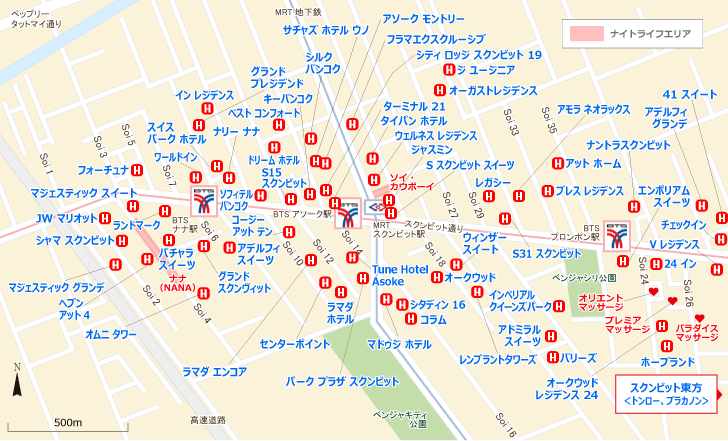 スクンビット ホテル MAP